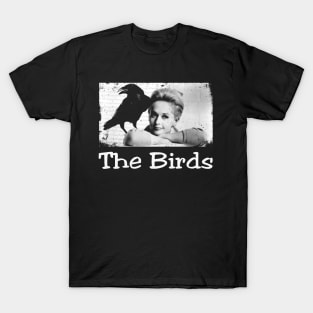 Flock of Fear Hitchcocks Birds Vintage Movie Shirt T-Shirt